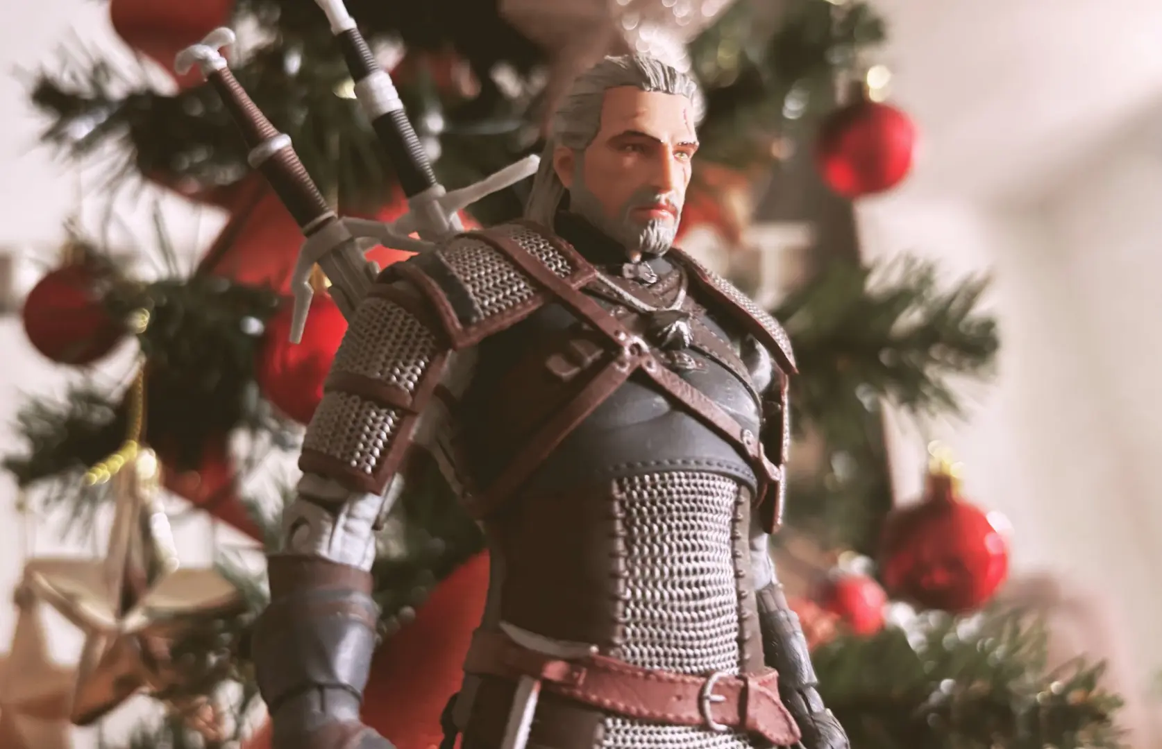 Geralt and our Christmas tree