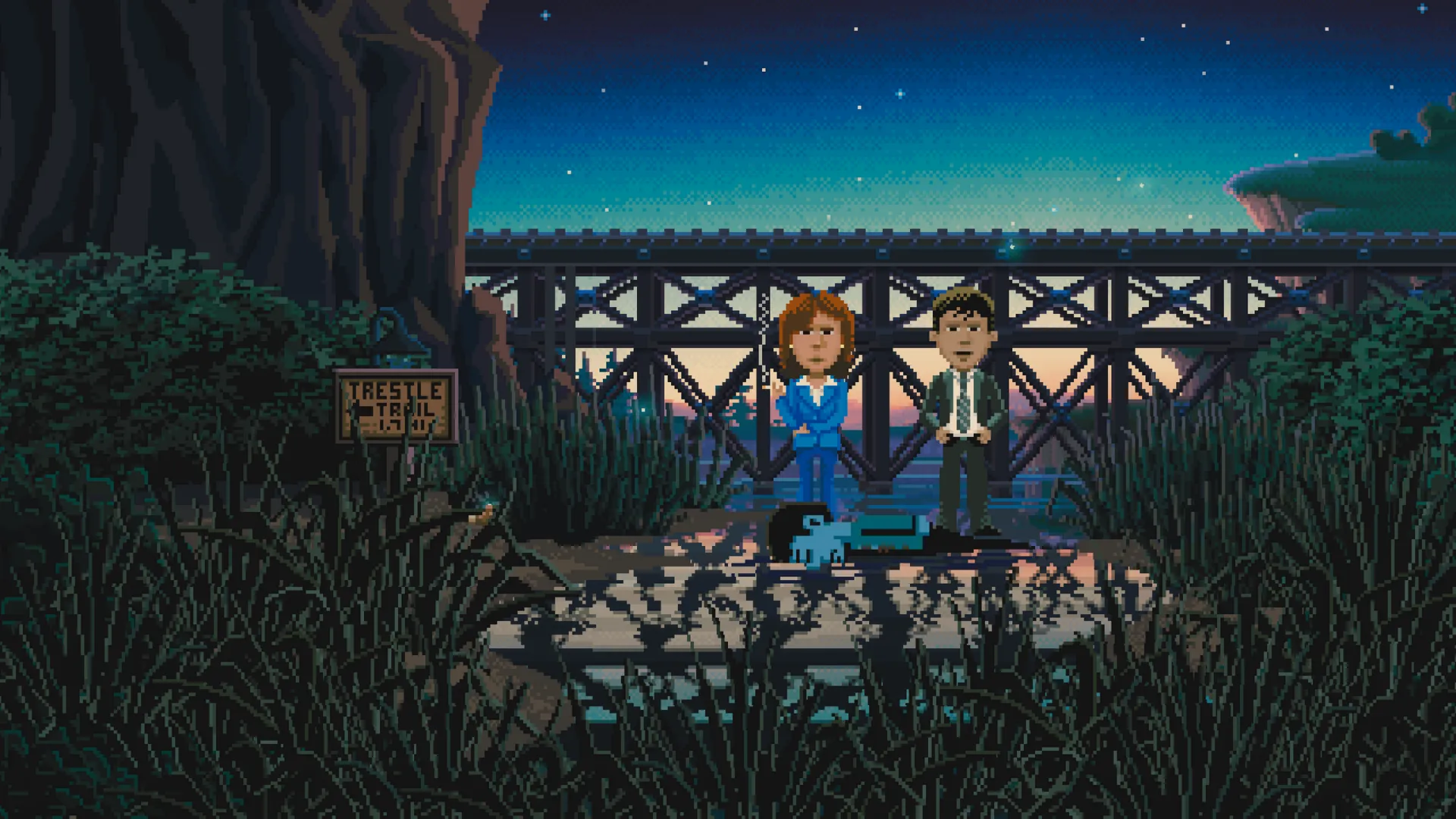 A screenshot from Thimbleweed Park